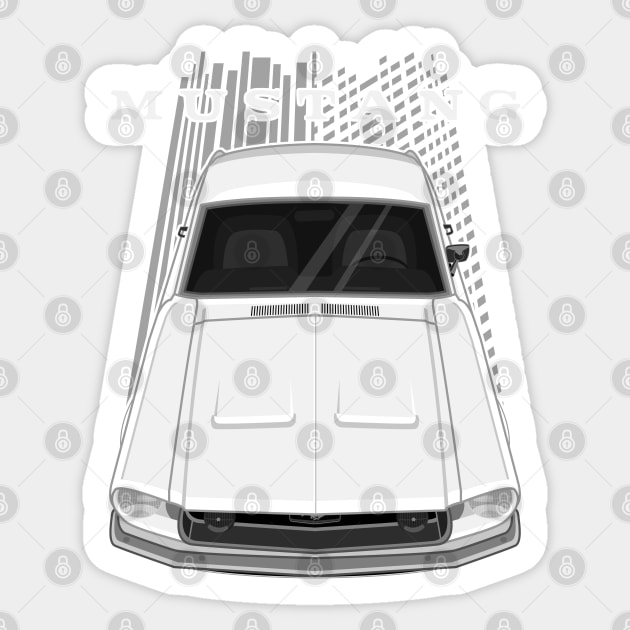 Ford Mustang Fastback 1968 - White Sticker by V8social